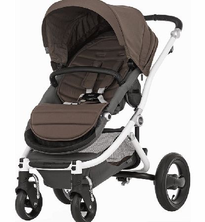 Britax Affinity White Frame Pushchair Fossil Brown