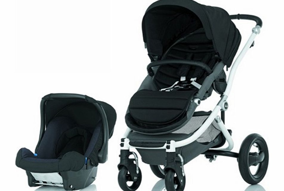 Britax Affinity White Frame Travel System Black