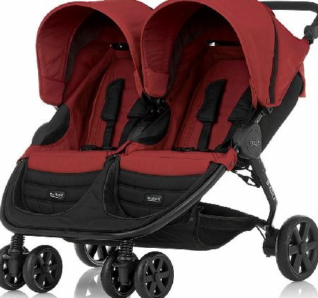 Britax B Agile Double Pushchair Chilli Pepper