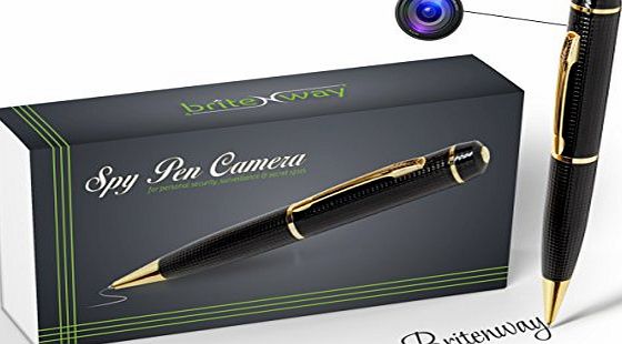 briteNway Spy Pen Camera - Tech Gadget -1280*720 High Resolution DVR, Video Camcorder, Webcam, Pictures amp; Audio - Best Quality Portable - Mini Hidden Security amp; Surveillance Secret Agent - with free 8 G
