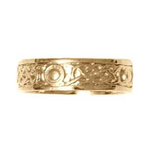 British Jewellery Workshops 9ct Yellow Gold 6mm chunky Celtic Wedding Ring