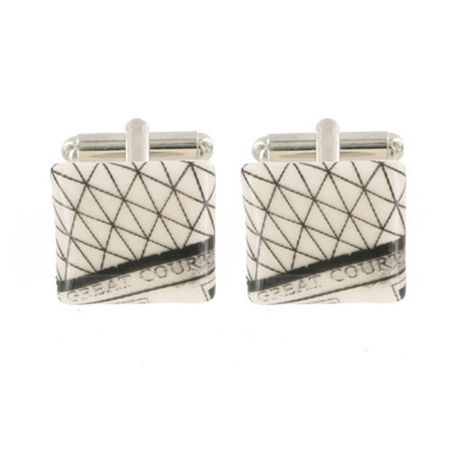 British Museum Great Court ceramic cufflinks