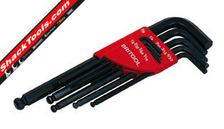 britool HKB9/C 9 Pc Ball End A/F Hex Key Set