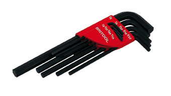 britool HKL9/C 9Pc A/F Long Hex Key Set