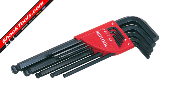britool HKMB9/C 9Pc Metric Ball Key Plastic Clip