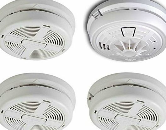 BRK Dicon 3 x BRK 770MBX Mains Smoke Detectors   1 x 790MBX Mains Heat Detector