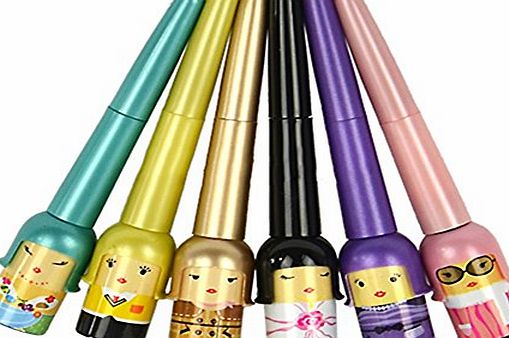 Broadfashion 1x Cute Lucky Doll Black Waterproof Liquid Eyeliner Pen Makeup Cosmetic (Random Colour)
