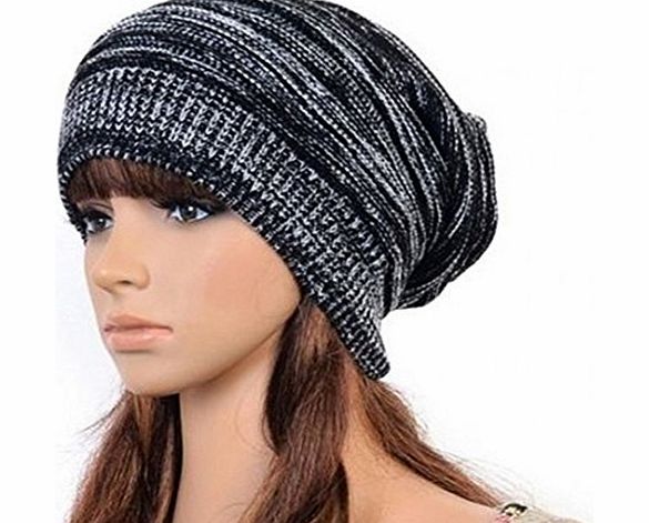 Broadfashion Hot Fashion Slouch Baggy Beanie Cap Slouchy Skull Hat Mens Womens Knit Hat (Black)