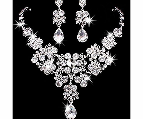 Broadfashion Womens Wedding Jewellery Sets Fashion Bride Earrings amp; Pendant Necklace