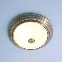 Brompton 1 Light Flush Ceiling Light Antique Brass Finish