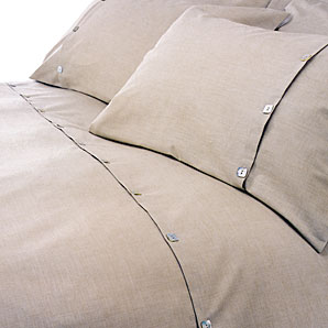 Brompton Pillowcase- Stone- Standard