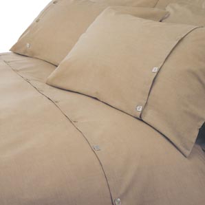Brompton Slub Duvet Cover- Single- Flax