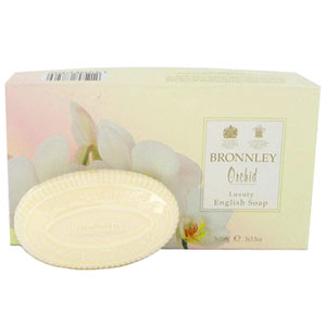 Bronnley Orchid Luxury English Soaps 3 x 100g