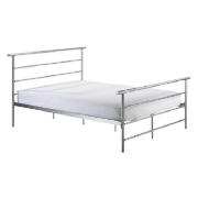 Bronx 4ft 6 inch Bedstead- silver effect
