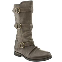 Bronx Female Bronx Combat Leather Upper in Brown