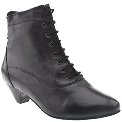 Bronx Female Nonna Lace Up Ankle Leather Upper in Black, Natural