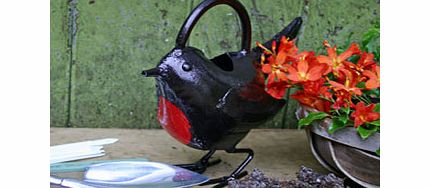 Bronze Red Robin Watering Can