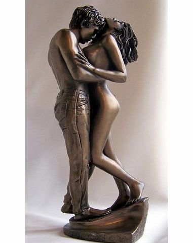 Bronze Sculptures Passion Romantic Nude Bronze Lovers Figurine By O. Tupton - A Great Modern Ornament