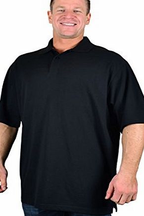 Brooklyn Clothing Big Mens Black Brooklyn Jax Polo Shirt (PP001) Size 2xl to 8xl, Size : 6XL