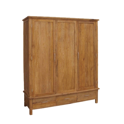 Brooklyn Contemporary Oak Triple Wardrobe