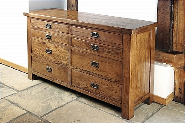 Long 8 Drawer Chest of Drawers