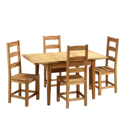 Brooklyn Oak Dining Set with 4 Chairs