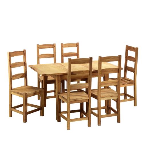 Brooklyn Oak Dining Set with 6 chairs