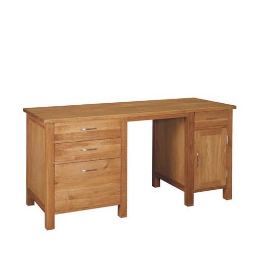 Brooklyn Oak Furniture Range 02. Brooklyn Oak Desk with File Drawer