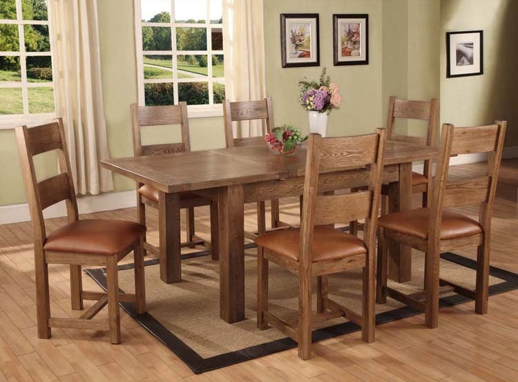 Brooklyn Small Extending Dining Table and 6