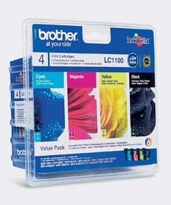 brother LC1100 Quad Ink Cartridge Pack