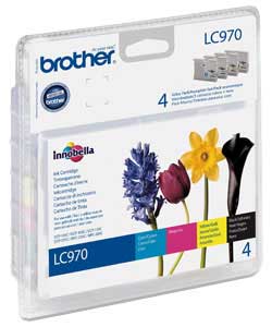 Brother LC970 4 Pack of Ink Cartridges
