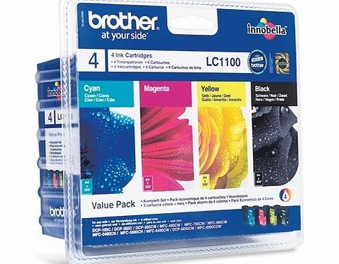 Brother Original LC1100VALBP Ink Cartridges C/M/Y/BK