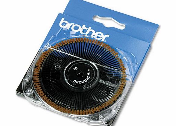 Brother - Brougham 10-Pitch Cassette Daisywheel for Brother Typewriters, Word Processors - Sold As 1 Each - Cassette daisywheels for Brother Typewriters, word processors and computer printers only.