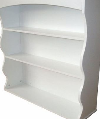 Brown Source Wall Mounted Shelves Painted White 3 Book Shelves Ideal for Kids Bedroom Kitchen