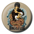 Bruce Lee Dragon Button Badges