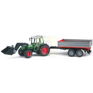 Bruder Fendt 209 S Tractor With Front Loader and Tipping Trailer