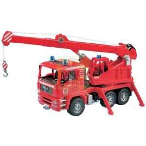 Bruder MAN Fire Engine Crane Truck With Light and Sound