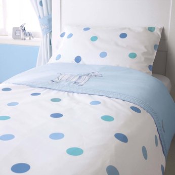 Blue Spotty Zebra Duvet Cover and Pillow Case