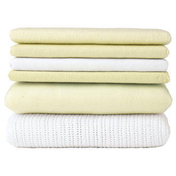 Cot/Cotbed Bedding Bale - Lemon and White