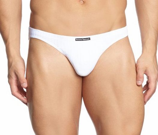 Bruno Banani Anti Stress Designer Mens Microfiber Tanga Brief Underwear - White - Medium