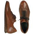 Brunori Brown Italian Leather Lace-up Shoes