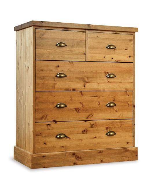 Pine 2 over 3 Drawer Chest