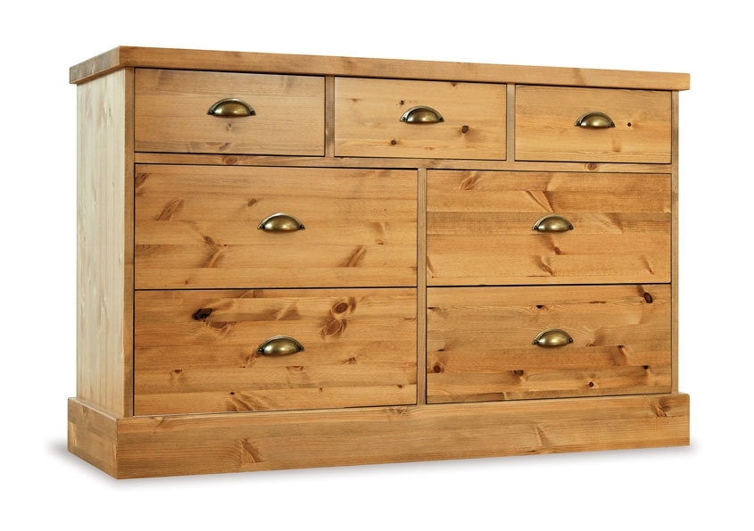Pine 3 over 4 Drawer Chest