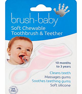 Brush Baby Teether Toothbrush, Pink