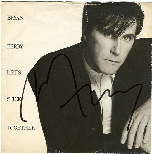 BRYAN FERRY SIGNED 7 SINGLE COVER