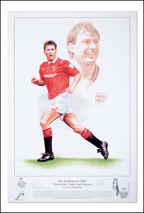 Bryan Robson signed limited edition print