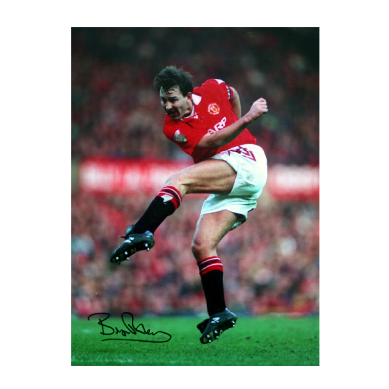 Bryan Robson Signed Manchester United Photo: The Left Peg