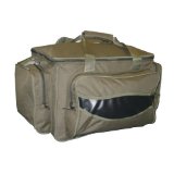 brytec fishing tackle bag A DELUXE OLIVE GREEN CARRYALL WITH THREE SIDE POCKETS, PADDED STRAP, HANDLES AND MADE FROM HIGH GRADE MATERIAL.