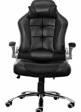 BTM Luxury Desk Chair Swivel PC office chair Tilt Function Padded Adjustable Height Ergonomic PU Leather Cool