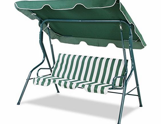 BTM Water Resistant Swinging 3 Seater Garden Hammock Swing Seat Outdoor Bench Chair Patio Set